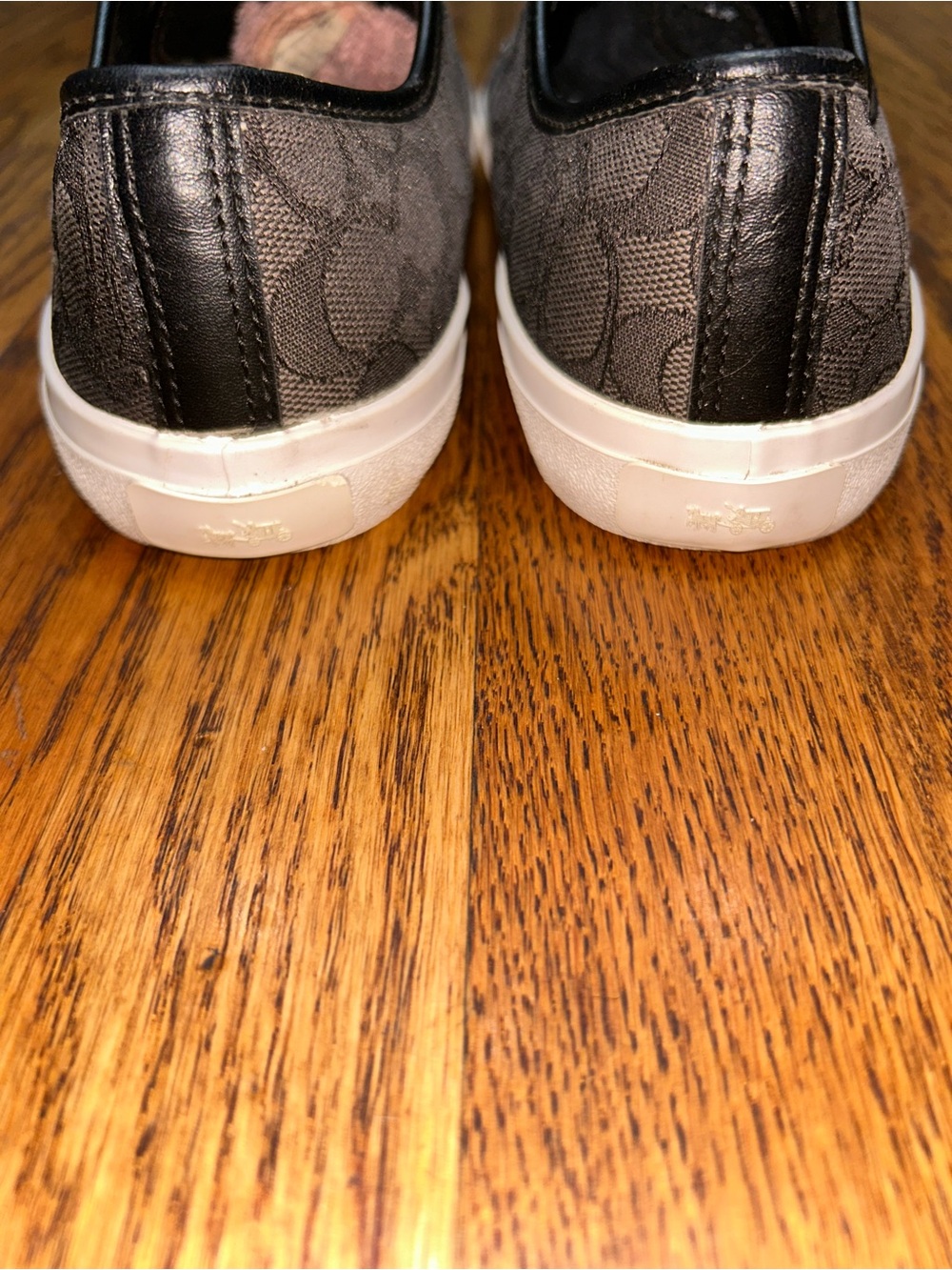Coach Empire Signature Jacquard Sneakers Black White Size 8.5 - Picture 6 of 11